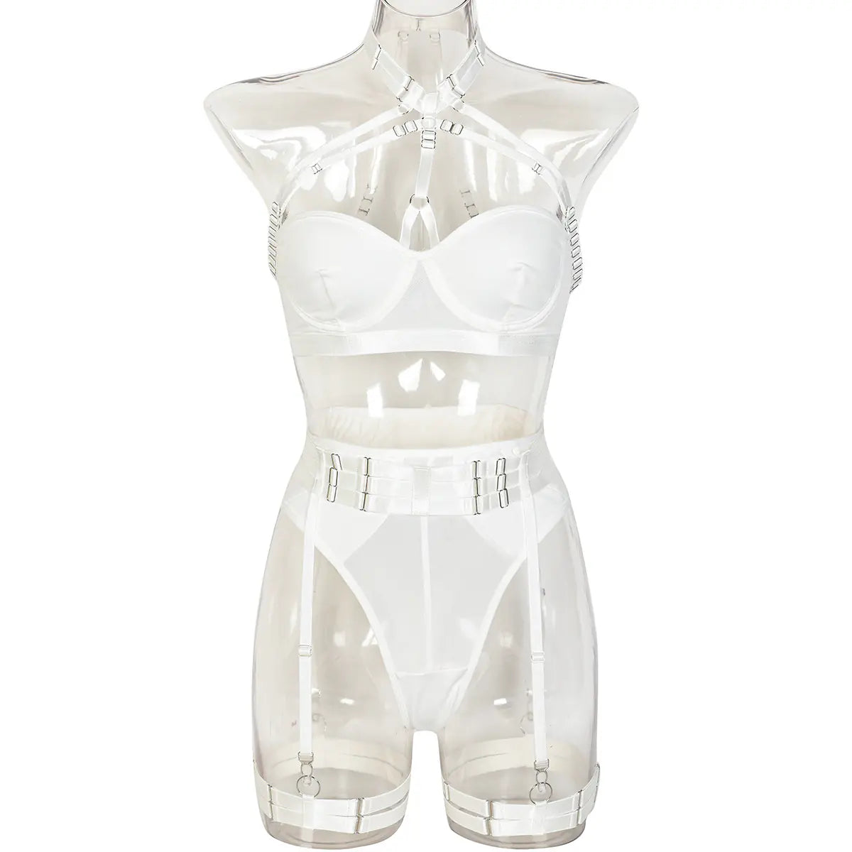 Enchanted 3-Piece Lingerie Set with Open Back