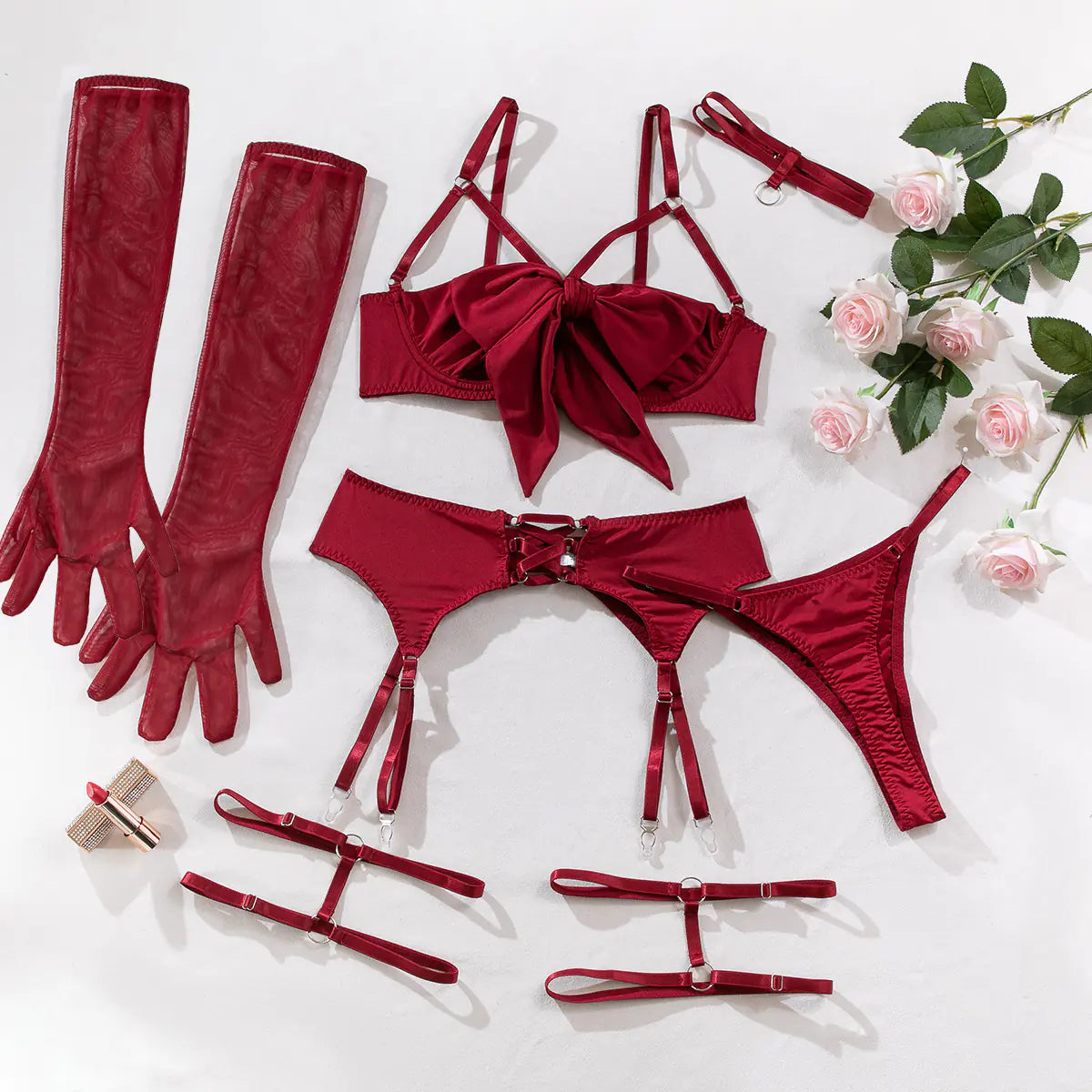 Romantic Satin Lingerie Set